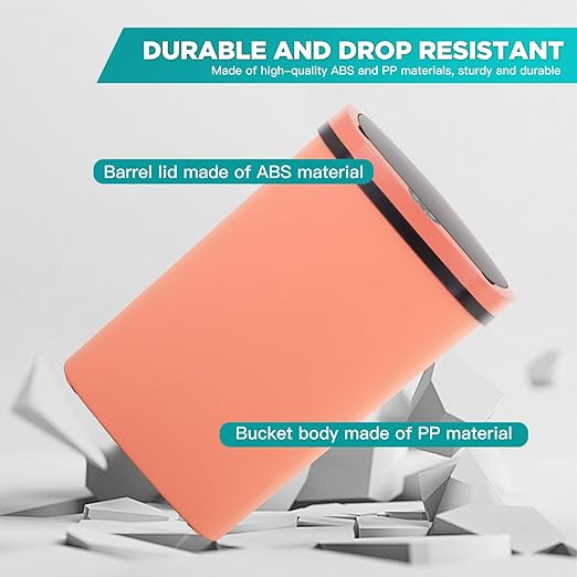 PayLessHere 13 Gallon Trash Can Kitchen Trash Can Automatic Garbage Can with Lid Touch Free High-Capacity Motion Sensor for Kitchen Bedroom Bathroom Office Wateproof Trash Bin (2, Pink)-DeskLoop Office