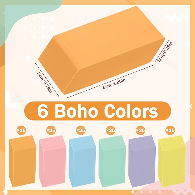 150 Pcs Pastel Classroom Decor Erasers Bulk Colorful Pencils Erasers for Students Artists Drawing Writing for School College Classroom Home Office Supplies-DeskLoop Office