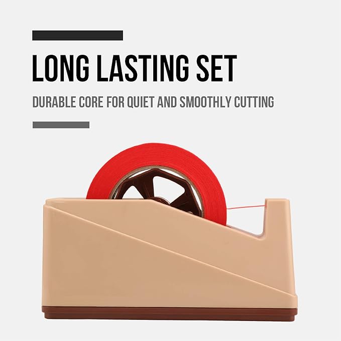 Lichamp Desktop Tape Dispenser Holder with Large 3 inch Core for Masking Tape, Heat Transfer Tape Sublimation, Painters Tape, Freezer Tape and Kitchen Tape-DeskLoop Office