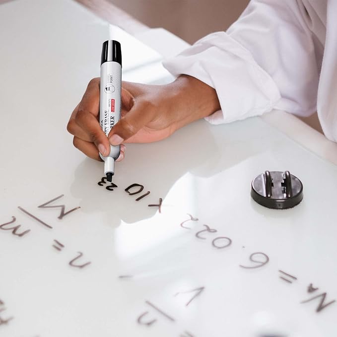 Comix Low Odor Dry Erase Markers, 36 Bulk Black Color Whiteboard Markers, Chisel Tip Thick Markers for Kids Teachers-DeskLoop Office