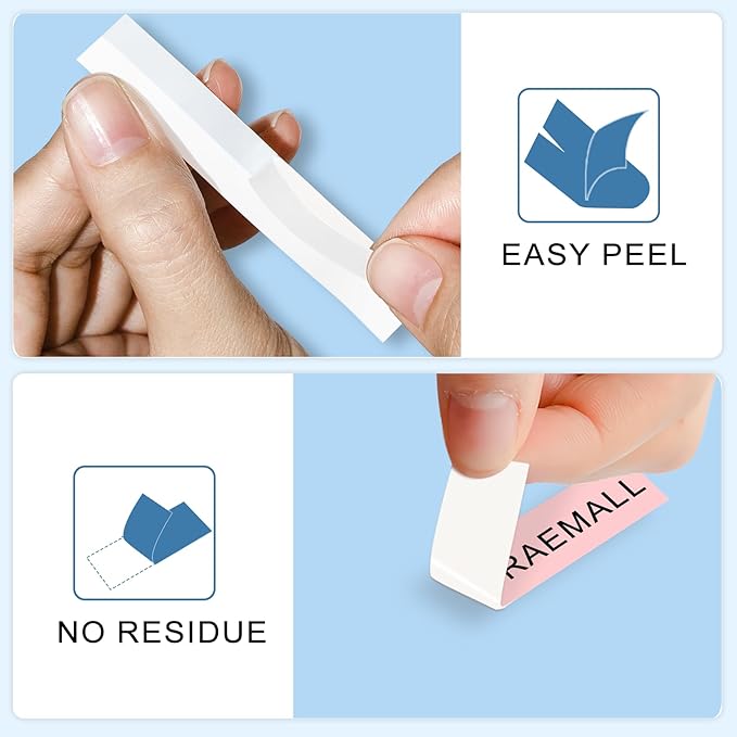 Compatible with Brother P Touch Colored Label Tape TZe 131 231 MQ531 MQP35 MQE35 Pastel Label Maker Tape Made for Brother P-Touch PT-D210 PT-D220 Label Maker, Clear/White/Purple/Pink/Blue-DeskLoop Office