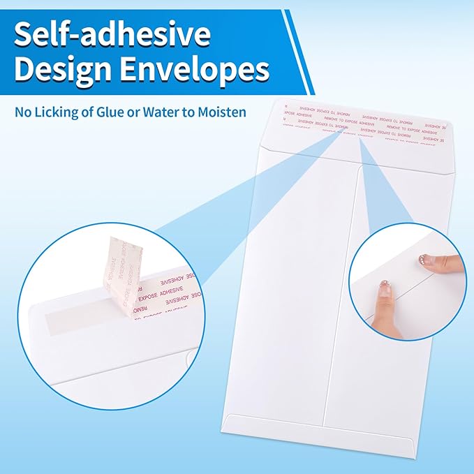 20 Pack Catalog Envelopes Self Seal, 9 x 12 Inches Catalog Mailing Envelopes, White Manila Envelopes for Mailing, Organize, Storage, Home, Office-DeskLoop Office