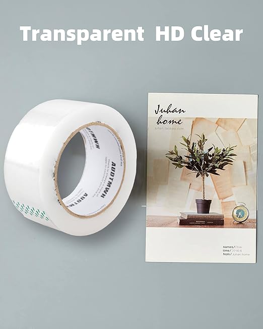 Packing Tape Refills, Clear Packaging Tape Heavy Duty Designed for Moving, Shipping and Packing, Mailing,1.88" x 60 yds, 4 Rolls-DeskLoop Office
