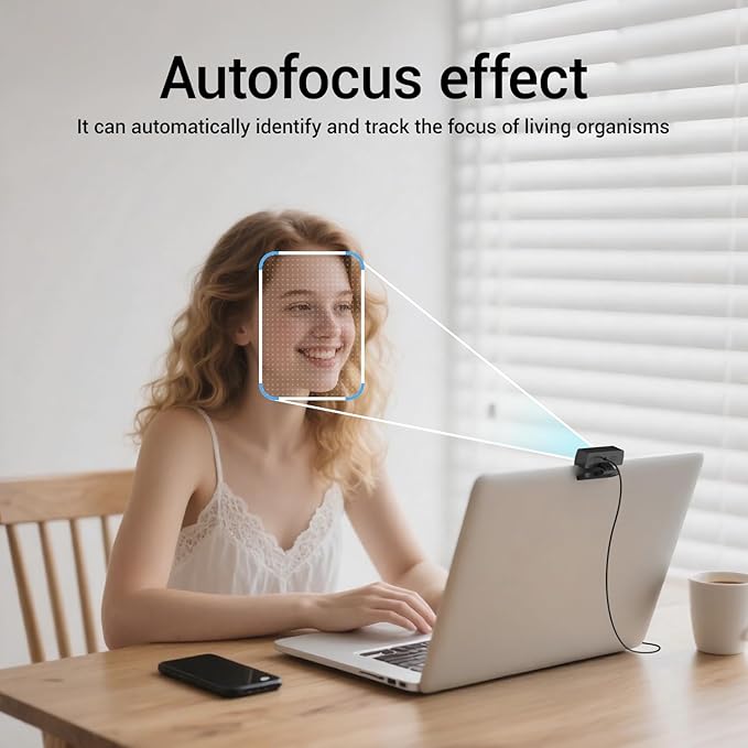 2K Webcam,Webcams for PC, AutofocusNoise Cancellation,Plug & Play USB Web cam for Laptop, Desktop, PC, Mac, Zoom, Skype, Streaming-DeskLoop Office