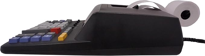 Sharp 12-Digit Print Calculator Desktop Size Adding Machine, Perfect for Everyday Use and Office, Bright, Large Easy-to-Read Numbers on Both The Display and The Two-ColorPrinted Tape (EL2196BL)-DeskLoop Office