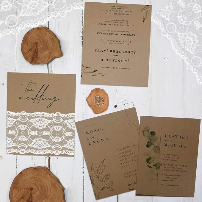 100 Sheets Kraft Paper Brown Cardstock 8.5 x 11, Goefun 80lb Card Stock Printer Paper for Invitations, Menus, Crafts, DIY Cards-DeskLoop Office