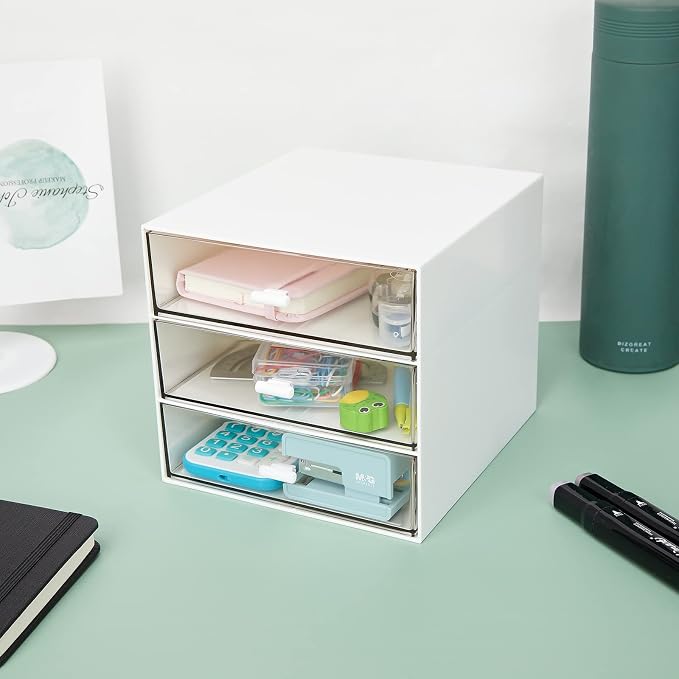Desk Organizer with 3 Drawers, Desktop Organization - Image 7
