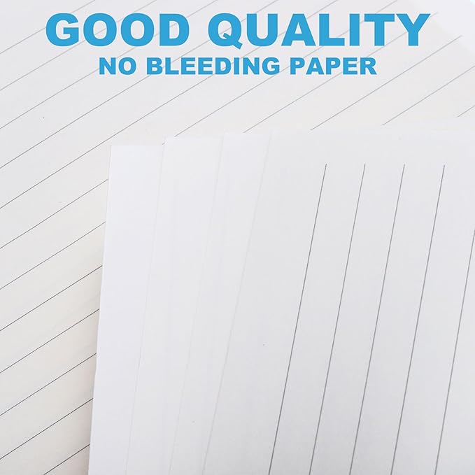 PATIKIL A5 Ruled Refills Inserts 6-Ring Binder Loose Leaf Planner Filler Paper Planner Inserts, 80 Sheets/160 Pages, Lined, White-DeskLoop Office