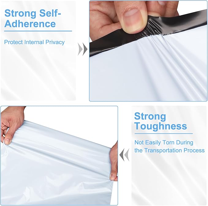 Poly Mailers 14.5x19, Large Poly Mailers 100 Pack, Shipping Mailers with Self Seal Adhesive, Waterproof and Tear-Proof Mailers Poly Bags for Small Business (White)-DeskLoop Office