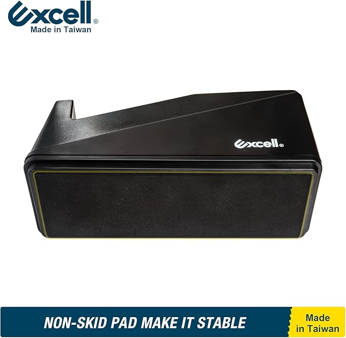 Excell Desk Tape Dispenser (1" core) with Non-Skid Base: Perfect for Office/School with Straight Tape cuts. Easy to use and Store with a Modern Design. Includes 3/4" Wide Tape Dispenser.-DeskLoop Office