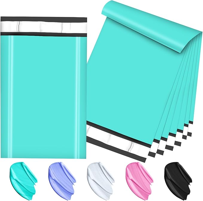 120PC Poly Mailers 6x9 Inch Teal Mailing Envelopes Bags Shipping Bags with Self Adhesive Waterproof and Tear-Proof Postal Bags-DeskLoop Office