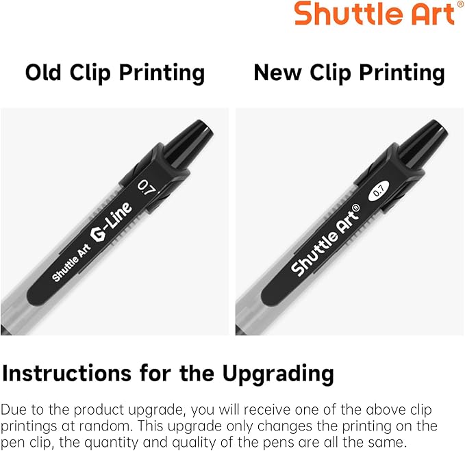 Shuttle Art Black Gel Pens, 70 Pack Retractable Medium Point Rollerball Gel Ink Pens Smooth Writing with Comfortable Grip for Office School Home Work-DeskLoop Office