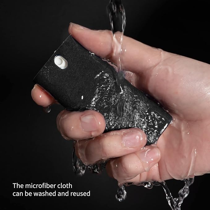 CLICK CLEAN Touchscreen Mist Cleaner, Screen Cleaner, All in One Screen Cleaner Spray with Microfiber and Phone Stand for All Phones, Laptop and Tablet Screens (Black)-DeskLoop Office