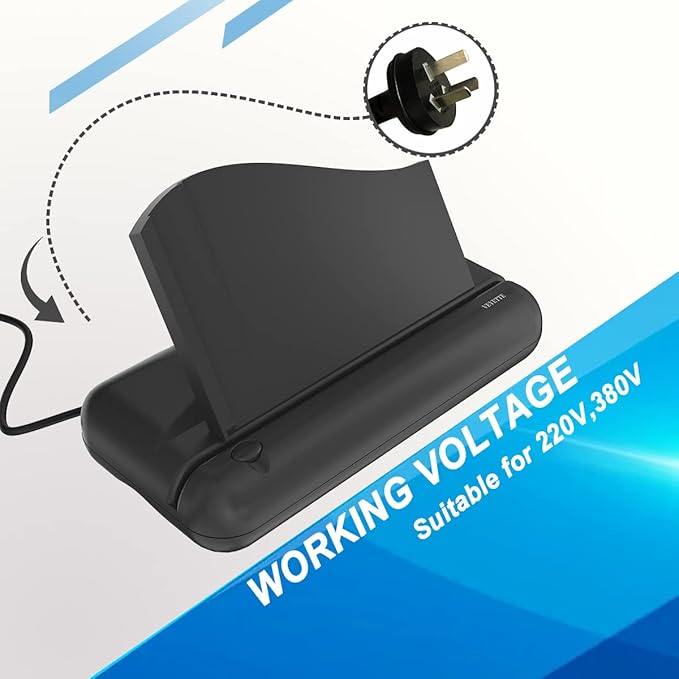 Electric 3 Hole Paper Punch, VEYETTE Heavy Duty Commercial Hole Puncher with Adapter for Office School Studio, 30 Sheet Capacity,Color Black-DeskLoop Office