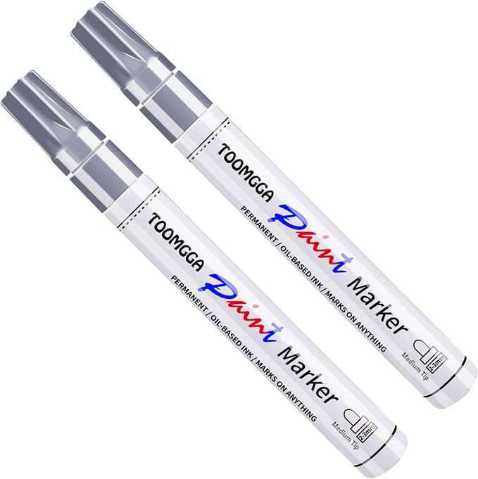 TOOMGGA Silver Paint Pens Paint Markers Permanent Markers Oil Based - Image 8