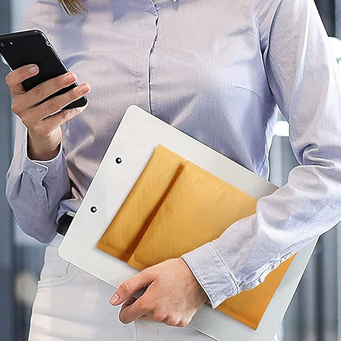 packbabol Kraft Bubble Mailers 6x10 Inch 100 Pcs,Small Self-Sealing Mail Shipping Bags,Yellow Padded Envelopes #0-DeskLoop Office