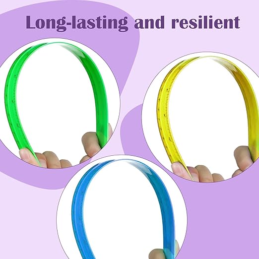 630 Pcs 12 Inch Plastic Rulers Bulk Color Clear Ruler Assorted Color Metric Straight Ruler with Inches and Centimeters for Kids School Classroom Student Back to School Office Gifts Supplies 9 Colors-DeskLoop Office