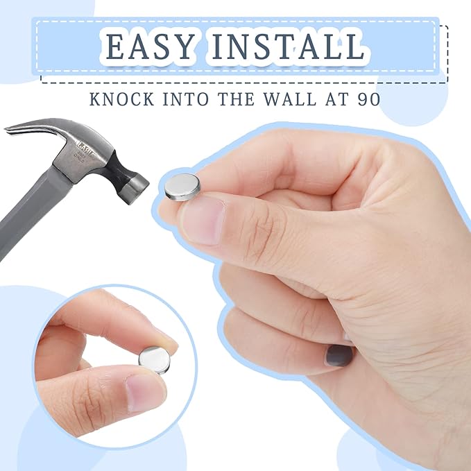 30 Pieces Push Pins, Metal Thumb Tacks for Picture Photo Hanging, Wall Pins for Board Posters Bulletin Maps, Wall Tack for Office Home Decorative-DeskLoop Office