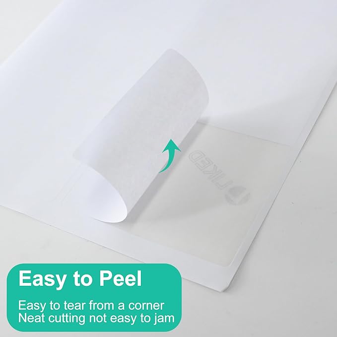 L LIKED 3-1/3" x 4" Shipping Labels 30 Sheets, Total 180 Printable White Sticker Labels, Laser/Inkjet Printing - Matte-DeskLoop Office