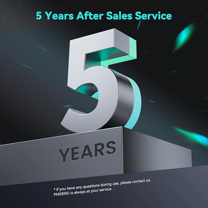 PHIXERO P5 2TB External Portable SSD - 5Gbps USB C External Hard Drive with 2-in-1 Cable for PC, Mac, PS5, Xbox | 5ft Drop Resistance, Free Lanyard, 5-Year Warranty-DeskLoop Office