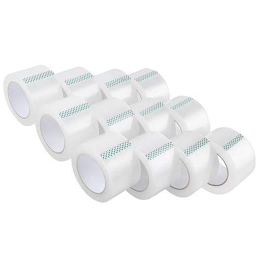 Lichamp Heavy Duty Packing Tape 12 Rolls, Wide Packaging Tape, 3 in. x 90 Yd., 3 Mil Thick, Clear, Commercial Grade Carton Packaging Tape Refills, Shipping, Mailing, Moving Supplies & Storage-DeskLoop Office