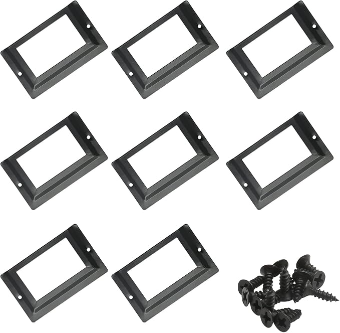 Piutouyar 24Pcs Tag Label Holder Antique Label Holder 80mm x 50mm Metal Name - Image 7