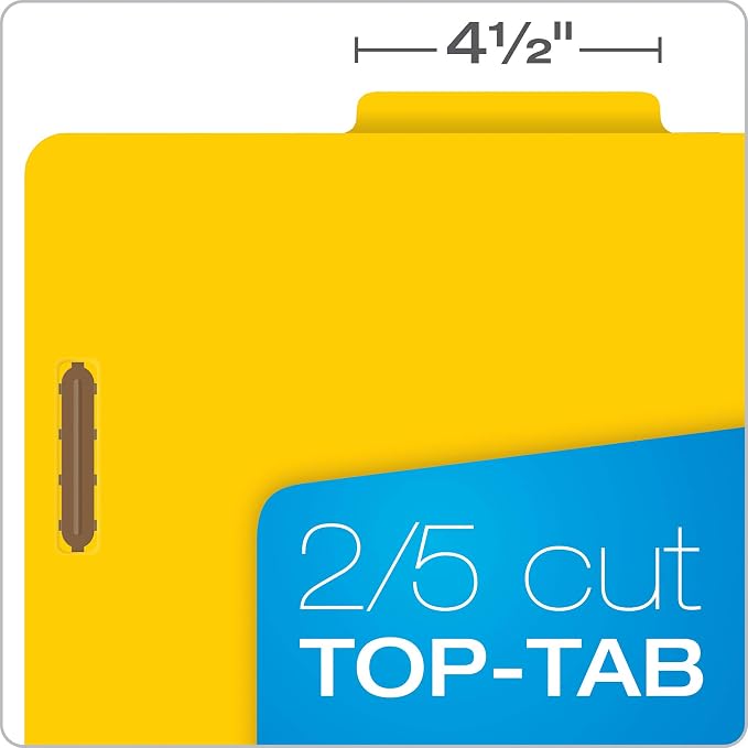 Pendaflex Classification Folders, 1 Divider, Embedded Fasteners, 2/5 Cut Tab - Image 2