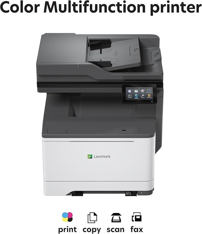 LexmarkCX532adwe MFP Color Laser Printer with Touch Screen, Laser Printer Technology, USB connectivity, and Color Output.(50M7040)-DeskLoop Office