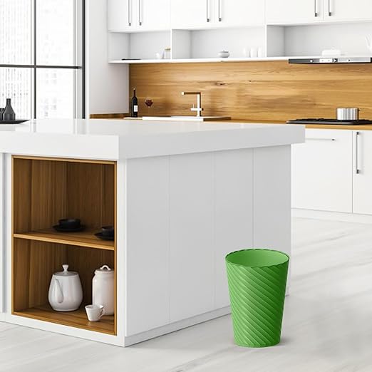 Bathroom Trash Can, 3 Pack 1.8 Gallons Small Trash Can with Trash Bags, Bathroom Garbage Can, Plastic Trash Bin, Round Waste Basket for Bedroom, Office, Compact Space (Pink Purple Green)-DeskLoop Office