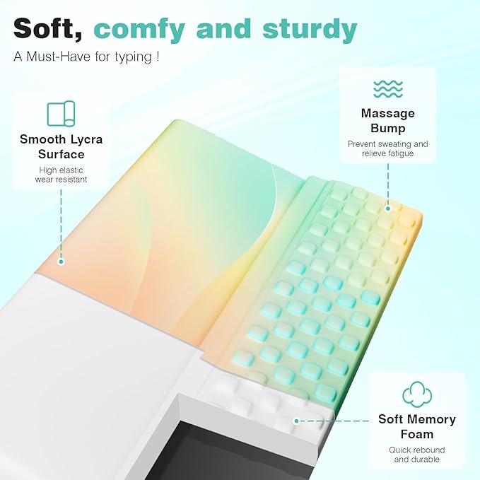 Ospelelf Ergonomic Keyboard Wrist Rest Pad Comfortable Keyboard Stand Riser Holder Pad for Office Gaming-DeskLoop Office