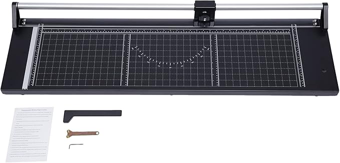 Manual Heavy Duty 36 Inch Rolling Cutter Precision Rotary Paper Trimmer for Photo Paper, Film, Art Paper Jam, Office Paper, Thin Plastic Soft Board, PVC,Cutting Table,Professional Rolling Trimmer-DeskLoop Office