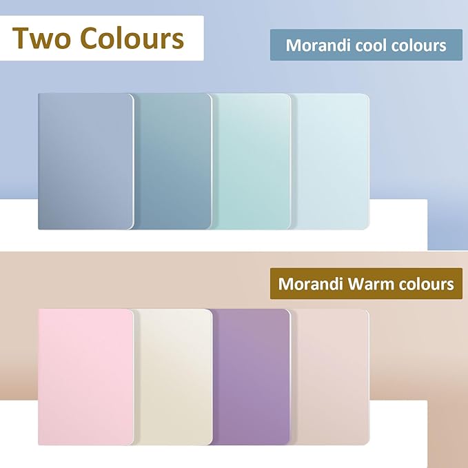 Ddaowanx Notebooks, Journals in Bulk, Blank Paper Sketchbooks, 72 Pages, 36 Sheets, 80GSM, 8.3x5.5 Inch, A5 Size, Travel Writing Notebooks Journal for Office School Supplies (Blank-48pack, 8 Colors)-DeskLoop Office