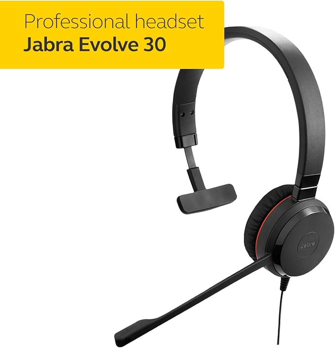 Jabra Evolve 30 II UC Mono Wired Headset-DeskLoop Office