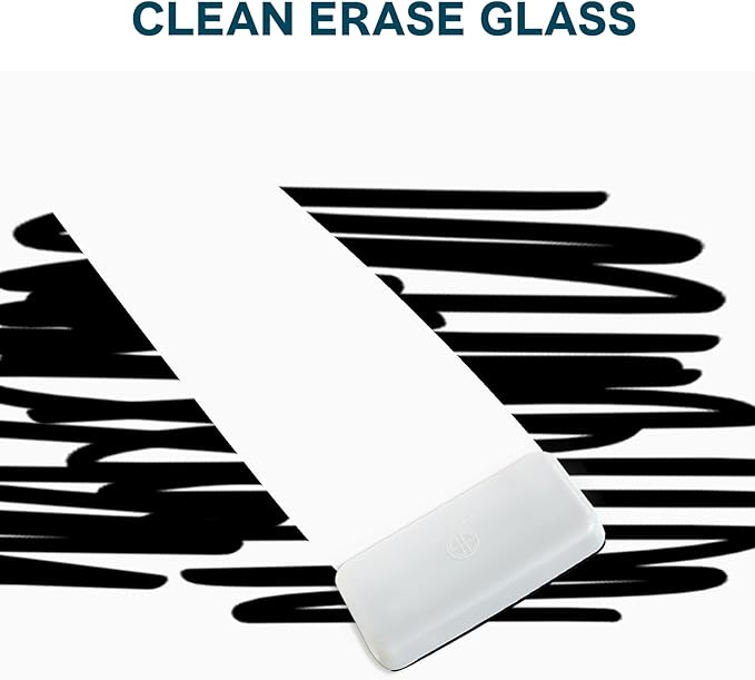 J&J worldwide Glass Whiteboard, Magnetic Brilliance White Glass Dry Erase Board 8' x 4', Includes Markers, Marker Tray, Eraser for Wall, Office, Home, School-DeskLoop Office