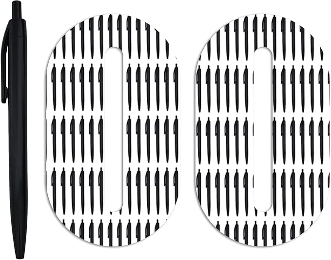 100 Pack Pens Bulk Retractable Ballpoint Pens No Bleed Black Barrel Click Pen Smooth Ink Medium Point Pen for Office Home School Supplies 1.0MM Black Ink-DeskLoop Office