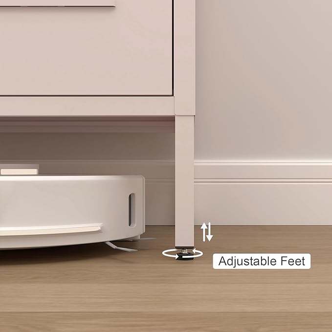 Storage Cabinet,2 Doors Locker Cabinet with Legs,Entryway Cabinet with Adjustable Shelves,Metal Locker Storage Cabinets for Office,Classroom,Bedroom,Pink-DeskLoop Office