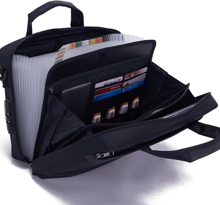 BARDOLPH Heavy Duty Accordian File Organizer with Handle-DeskLoop Office