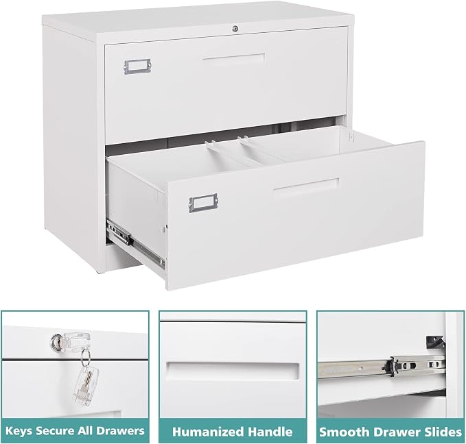 MIIIKO 2 Drawer Lateral File Cabinet - Image 6