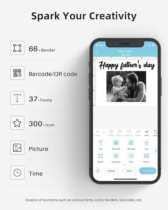 Phomemo M220 Label Maker, Bluetooth Thermal Label Printer for Barcode, Address, Labeling, Mailing, File Folder Label, 3 Inch Label Maker Machine Support Smartphone, Tablet&PC, with 3 Rolls of Labels-DeskLoop Office