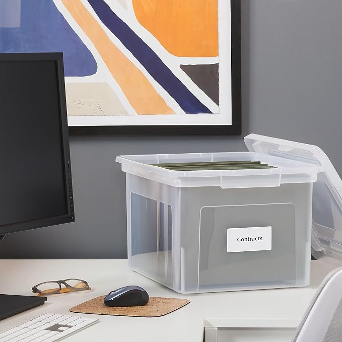 STAPLES File Box Plastic File Box Snap, Letter/Legal Size - Image 8