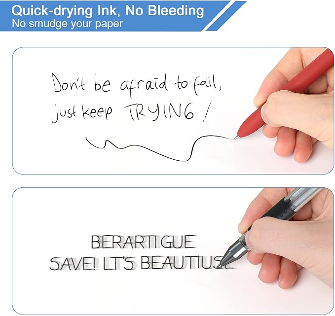 FIOVER High-End Vintage Gel Pens, Smooth Writing Retractable Pens - Image 7