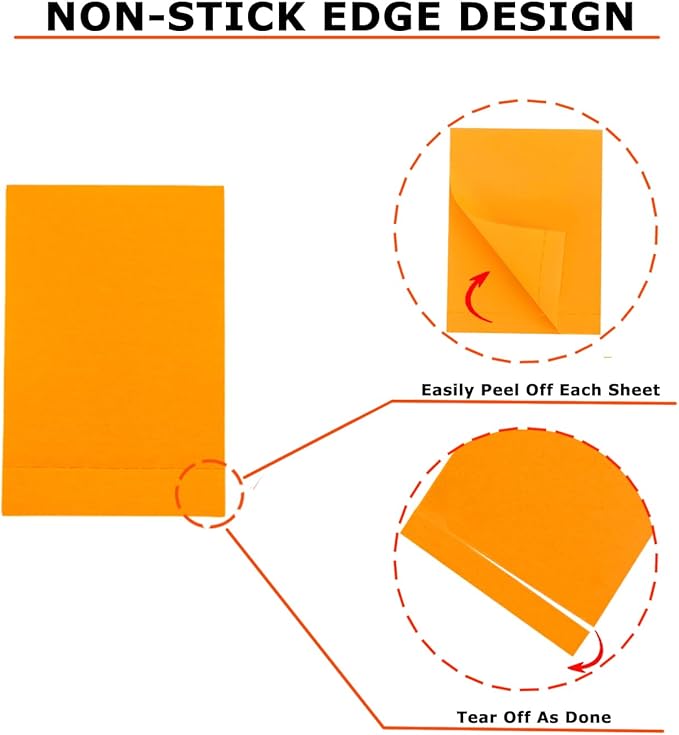 Full Adhesive Sticky Notes 3 x 2 in, Bright Colors, Colorful Small Sticky Notes Full Adhesive Back Self-Stick Note Pads for Office, School Supplies, 80 Sheets/Color, 5 Colors/Pack, 400 Sheets Total-DeskLoop Office