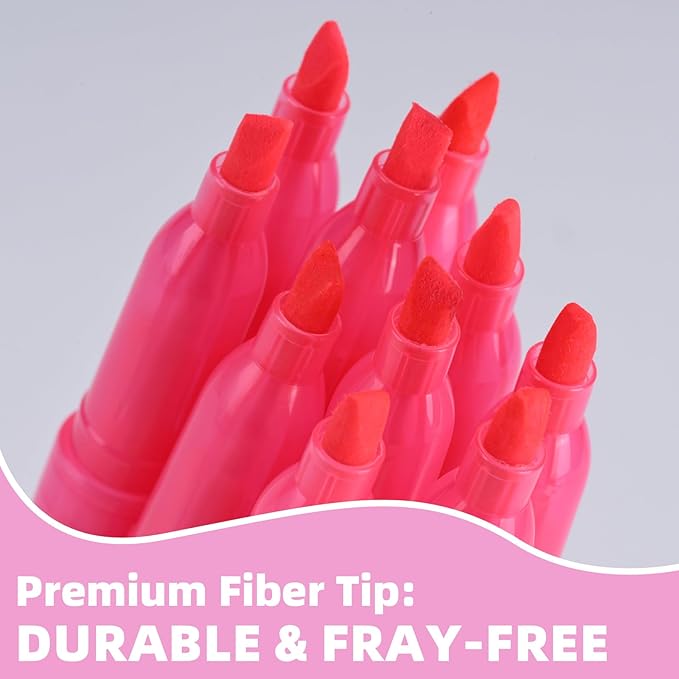 Highlighters 36 Pack, Chisel Tip Pink Highlighter Bright Colors, Quickly Drying, Perfect for Students Kids Adults Highlighting in Classroom, School, Office-DeskLoop Office