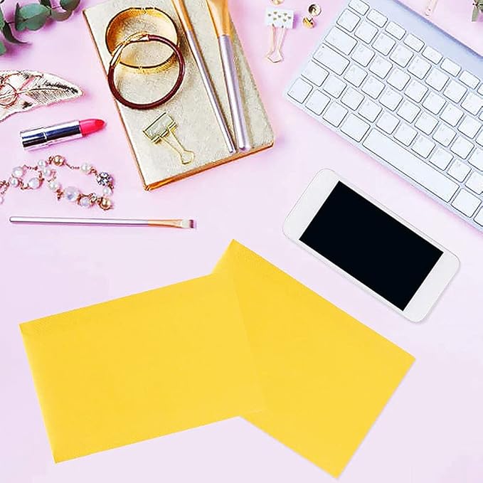 packbabol Kraft Bubble Mailers 4x8 Inch 100 Pcs,Small Self-Sealing Mail Shipping Bags,Yellow Padded Envelopes #000-DeskLoop Office