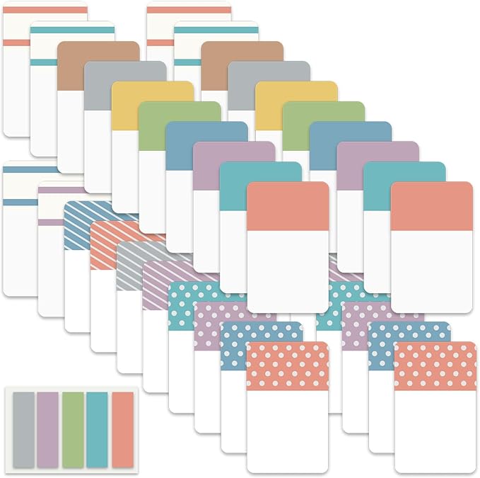ELII 900 PCS 1 Inch Book Tabs Sticky Index Tabs,Writable and Repositionable File Tabs Flags Colored Page Markers Labels for Reading Notes, Books and Classify Files, 41 Sets-DeskLoop Office