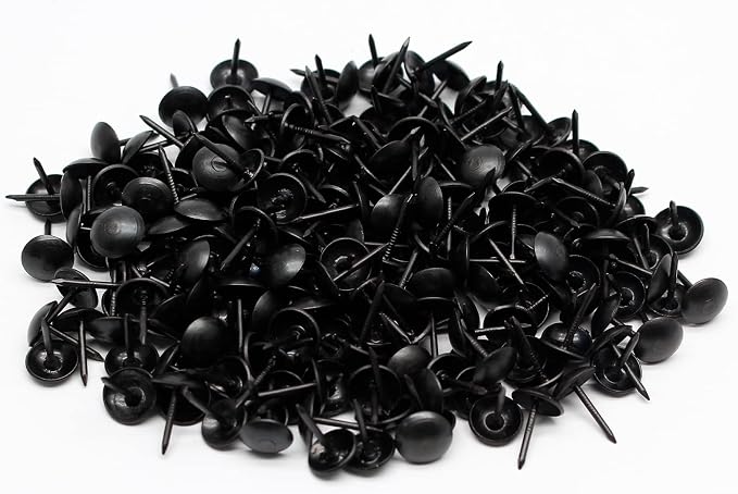 Bivethoi 220 Pcs Black Upholstery Tacks, 1/3 Inch Metal Round Head Thumb Tacks - Image 7