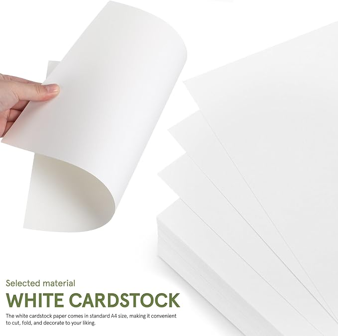 50 Sheets White Cardstock Paper 8.5 X 11 Inch, 180g a4 Printer Paper for Diy Crafts, Scrapbooking, Invitations, Decorations-DeskLoop Office