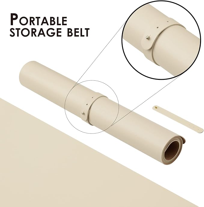 Cork Desk Mat - Dual-Sided Desk Pad for Office and Home - Desk Organization and Accessories - Ideal for Large Mouse Pad and Desk Mats on Top of Desks(Beige,27.6"x 13.8")-DeskLoop Office