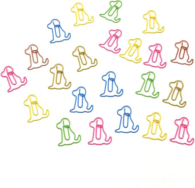 60 Pcs Dog Paper Clips Mixed Color, Dog Office Supplies - Image 6