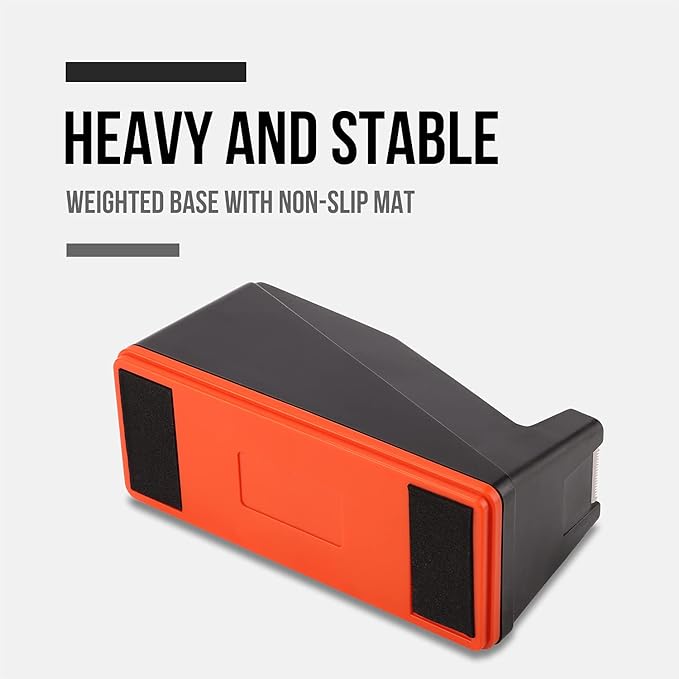 Lichamp 2 Pack Desktop Tape Dispenser Holder with Large 3 Inch Core for Masking, Heat Transfer Sublimation, Painters, Freezer and Kitchen Tapes, 0228BK-DeskLoop Office